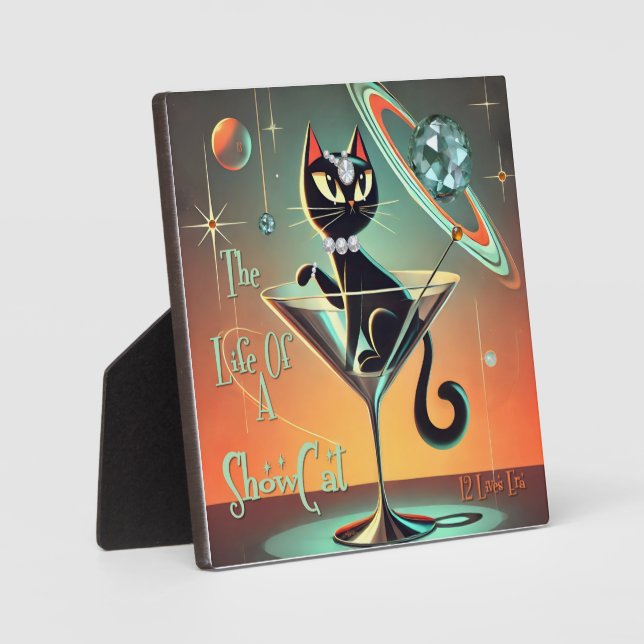 Das Leben einer Showgirl-Katze Fotoplatte (Vorderseite)