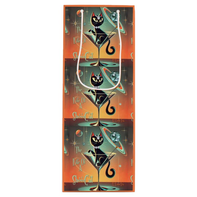 Das Leben einer Showgirl-Katze Geschenktüte Für Weinflaschen (Vorderseite)