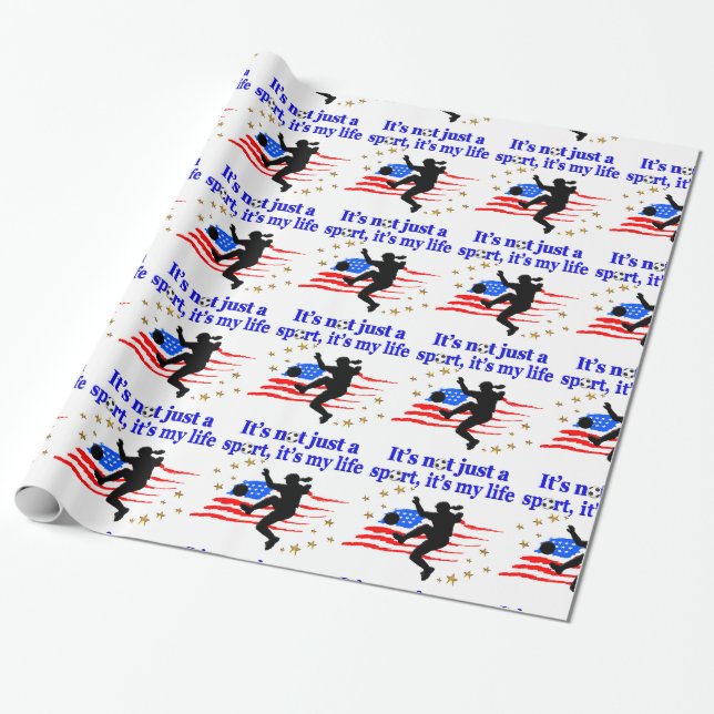 DAS LEBEN EINES US SOCCER PLAYER DESIGN GESCHENKPAPIER (Ungerollt)
