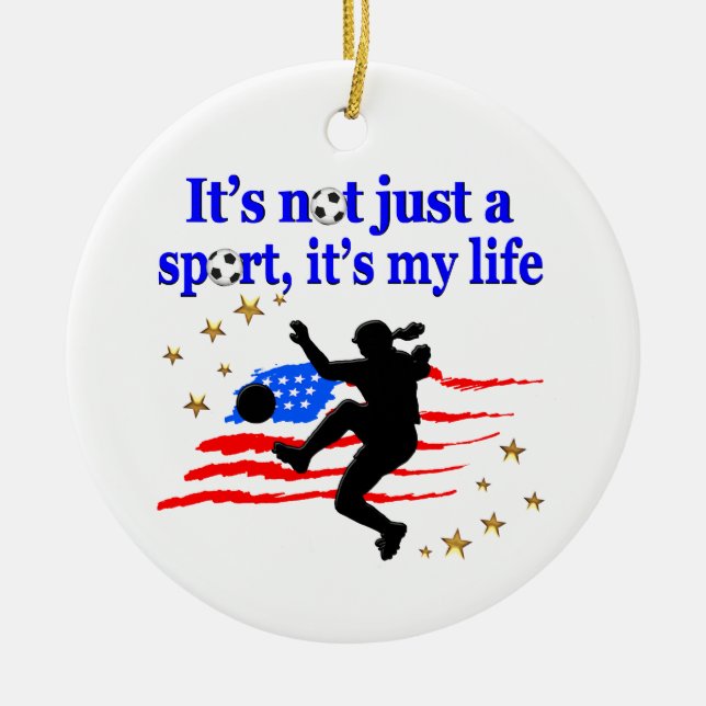DAS LEBEN EINES US SOCCER PLAYER DESIGN KERAMIKORNAMENT (Vorne)