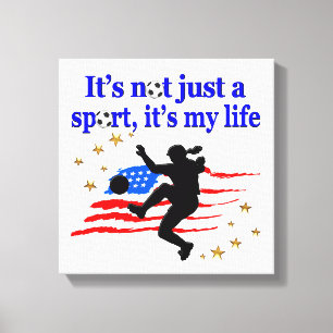 DAS LEBEN EINES US SOCCER PLAYER DESIGN LEINWANDDRUCK
