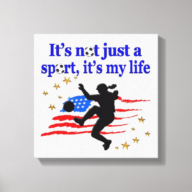 DAS LEBEN EINES US SOCCER PLAYER DESIGN LEINWANDDRUCK (Vorderseite)