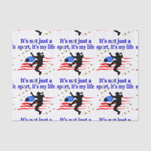 DAS LEBEN EINES US SOCCER PLAYER DESIGN SEIDENPAPIER