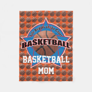 Das Leben fängt Basketball-Mama an Fleecedecke