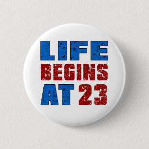 Das Leben fängt bei 23 an Button