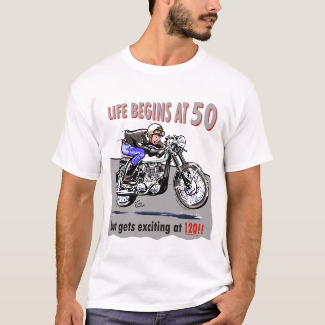 Das Leben fängt bei 50 an, aber erhält bei 120! T-Shirt (Vorderseite)