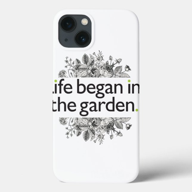 Das Leben fing im Garten an Case-Mate iPhone Hülle (Rückseite)