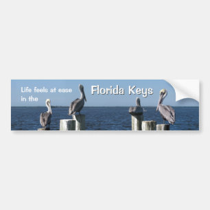 Das Leben fühlt sich in den Florida Keys wohl Autoaufkleber