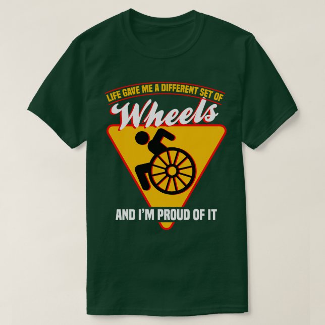 Das Leben gab mir ein anderes Set von Rädern und i T-Shirt (Design vorne)