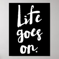 Das Leben geht weiter | Brush Typograf Poster