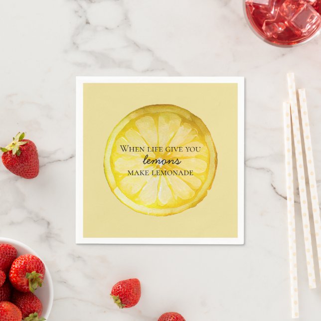 Das Leben gibt dir Zitate von Lemons Serviette (Beispiel)