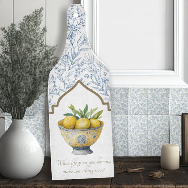 Das Leben gibt Lemons Inspiration Navy Küche Schneidebrett (Von Creator hochgeladen)