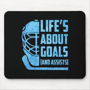 Das Leben handelt von Ziel und Ists Hockey Jungen  Mousepad