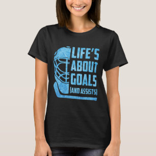 Das Leben handelt von Ziel und Ists Hockey Jungen T-Shirt