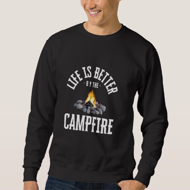 Das Leben im Camper-Camping wird besser durch das  Sweatshirt (Vorderseite)