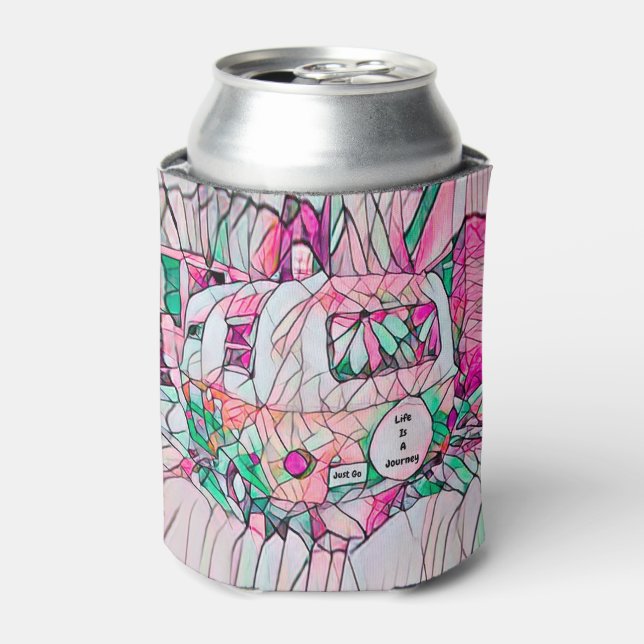 Das Leben im Campingplatz ist eine Reise, die einf Dosenkühler (Kanne Vorderseite)