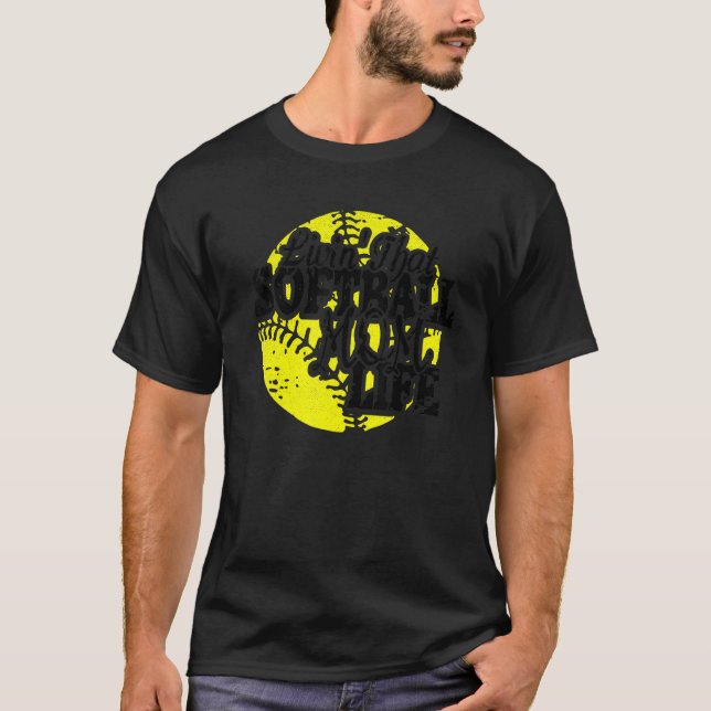 Das Leben in der Softball-Mama T-Shirt (Vorderseite)