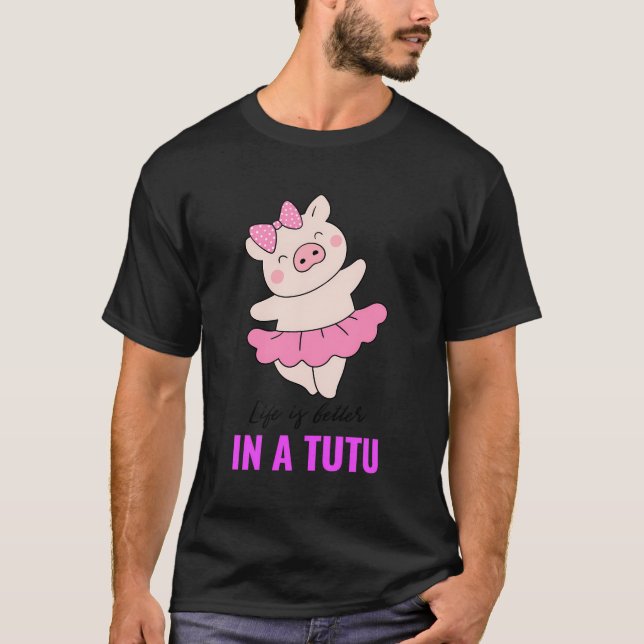 Das Leben in einer Tutu Ballerina gibt Ballett Lo T-Shirt (Vorderseite)