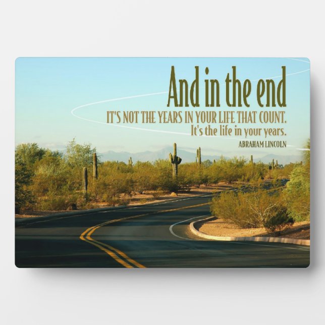 Das Leben in Ihren Jahren in individueller Hinsich Fotoplatte (Vorderseite)