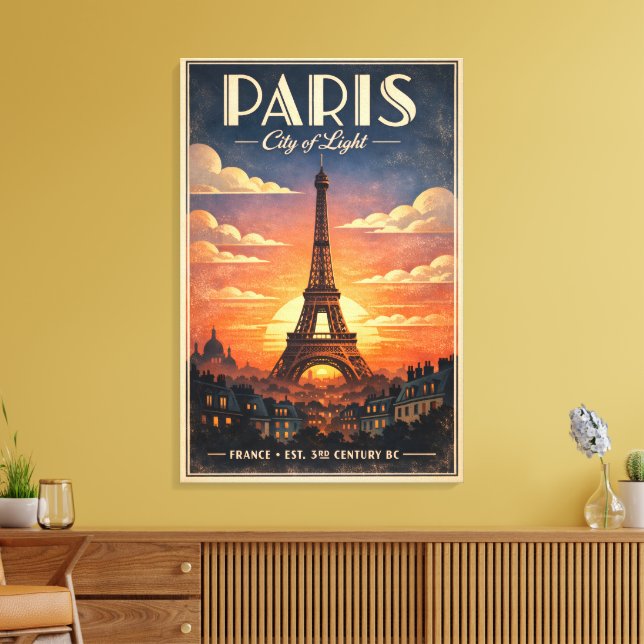 Das Leben in Paris Leinwanddruck (Insitu (Wohnzimmer))