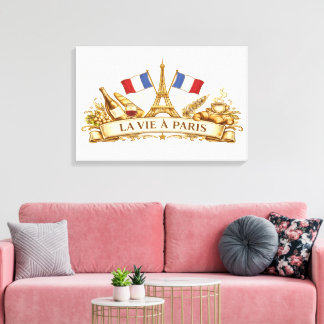Das Leben in Paris Leinwanddruck