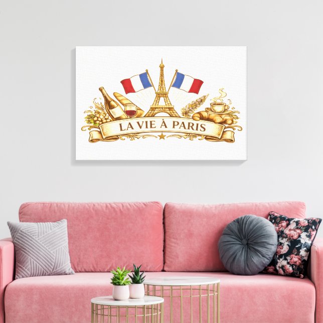Das Leben in Paris Leinwanddruck (Insitu (Wohnzimmer))