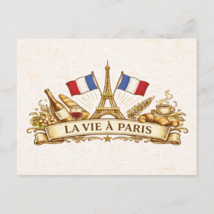 Das Leben in Paris Postkarte