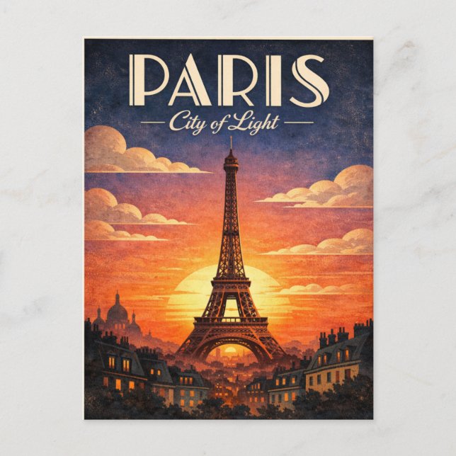 Das Leben in Paris Postkarte (Vorderseite)
