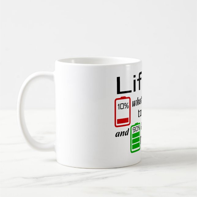Das Leben ist 10%, was mit Ihrer Tasse geschieht (Links)