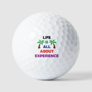 Das Leben ist alles über Erfahrung Motivationszita Golfball