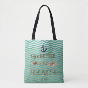 Das Leben ist am BEACH Typografy Monogramm besser