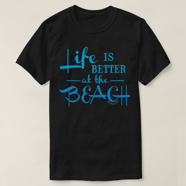 Das Leben ist am besten bei Beach Premium T-Shirt (Design vorne)