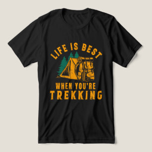 Das Leben ist am besten, wenn man trekking Tri-Blend Shirt