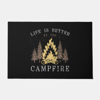 Das Leben ist am Lagerfeuer besser Fußmatte