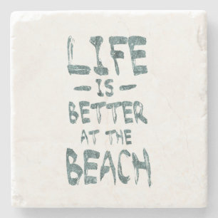Das Leben ist am Strand besser Steinuntersetzer