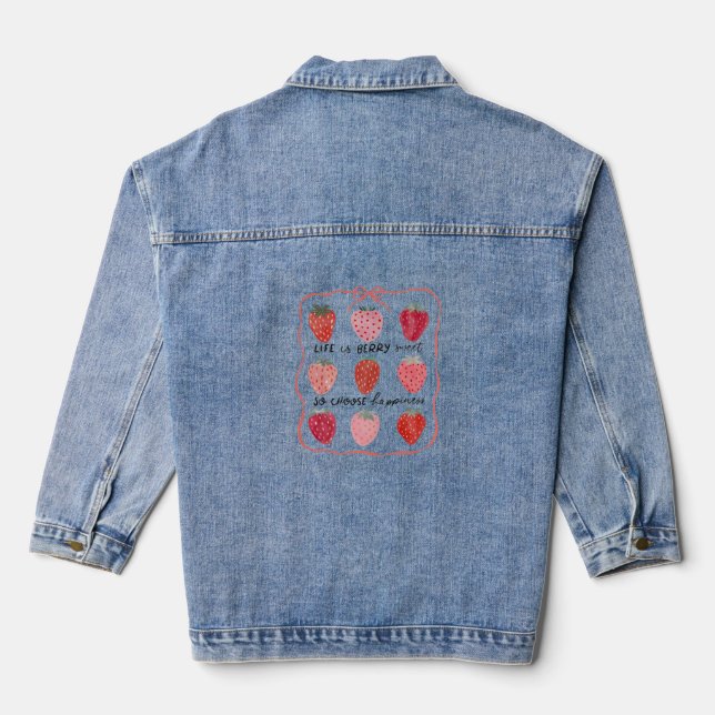 Das Leben ist Berry Sweet Jeansjacke (Rückseite)