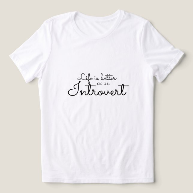 Das Leben ist besser als ein Introvertierte Tri-Blend Shirt (Design Vorderseite)