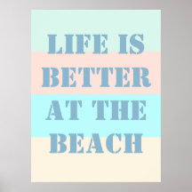 Das Leben ist besser am Beach Retro Poster