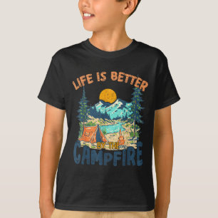 Das Leben ist besser am Lagerfeuer Camping Vintage T-Shirt