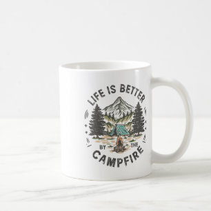 Das Leben ist besser am Lagerfeuer Lustiges Camp C Kaffeetasse
