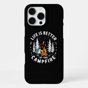 Das Leben ist besser am Lagerfeuer Lustiges Campin iPhone 16 Pro Max Hülle