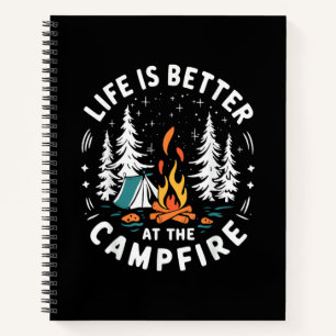 Das Leben ist besser am Lagerfeuer Lustiges Campin Notizbuch