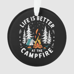 Das Leben ist besser am Lagerfeuer Lustiges Campin Ornament