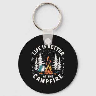 Das Leben ist besser am Lagerfeuer Lustiges Campin Schlüsselanhänger