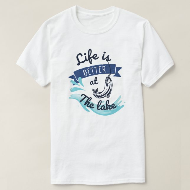 Das Leben ist besser am Lago Funny T - Shirt (Design vorne)
