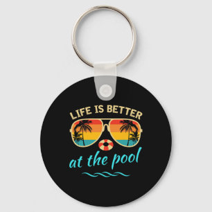 Das Leben ist besser am Pool Sommerferien Sommer Schlüsselanhänger
