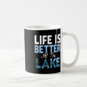 Das Leben ist besser am See Angeln Bootfahren Kaffeetasse