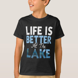 Das Leben ist besser am See Angeln Bootfahren T-Shirt