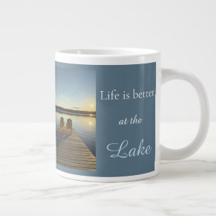 Das Leben ist besser am See Entspannung am Seeufer Jumbo-Tasse