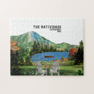 Das Leben ist besser am See Familienname Puzzle